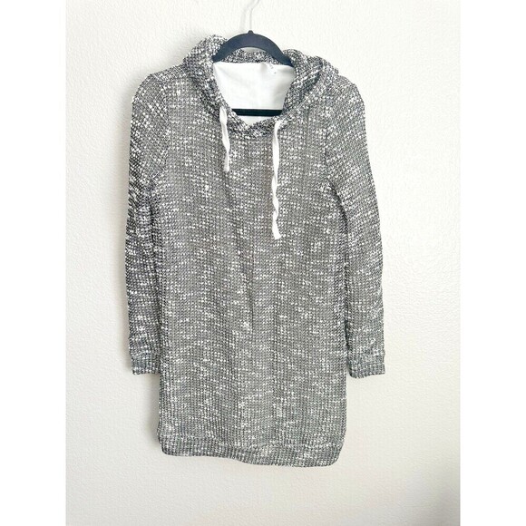 Fabletics Yukon Sweater Dress Women's Medium Marled Open Knit Hooded Cozy Sporty - Picture 1 of 5